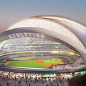 Exterior View - Render. Image © Negativ BIG and HNTB Reveal New Renderings for the Athletics' Upcoming Ballpark in Las Vegas - Image 2 of 9