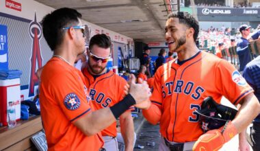 Dubón hits 2 homers and Hader retires Trout to save Astros' 8-7 win over Angels