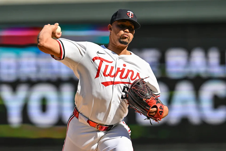 Minnesota Twins pitcher Jhoan Duran (59) throws a pitch against the Los Angeles Angels during the ninth inning at Target Field.Jeffrey Becker-Imagn Images