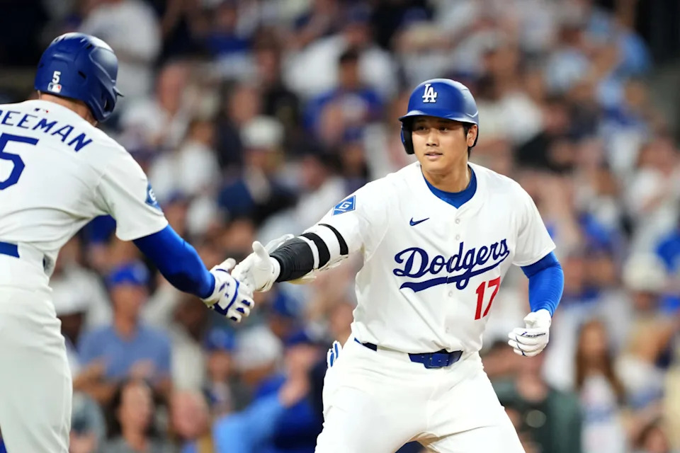Los Angeles Dodgers designated hitter Shohei Ohtani and first baseman Freddie FreemanKirby Lee-Imagn Images