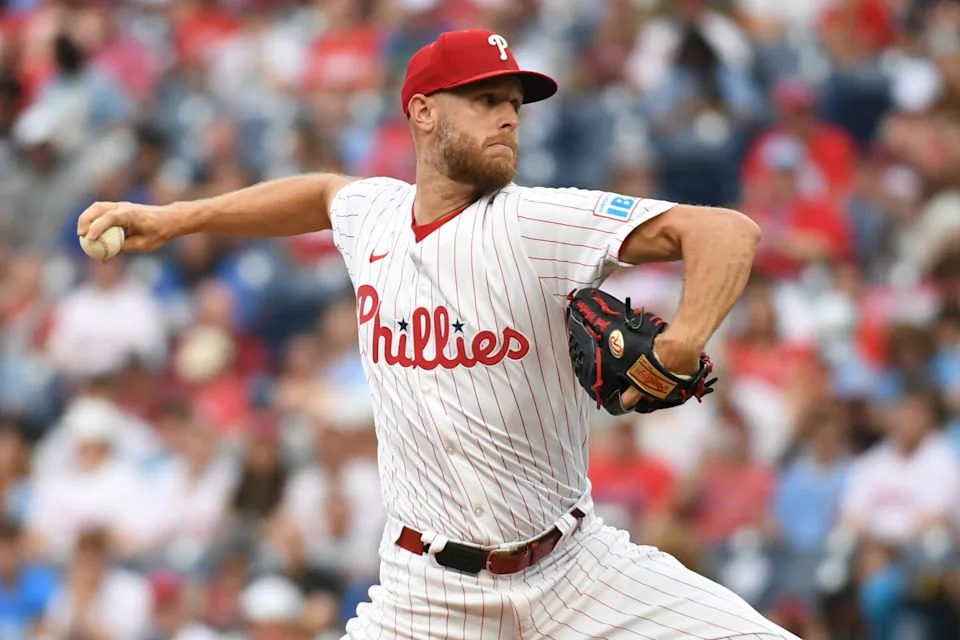Philadelphia Phillies pitcher Zack Wheeler (45)Eric Hartline-Imagn Images