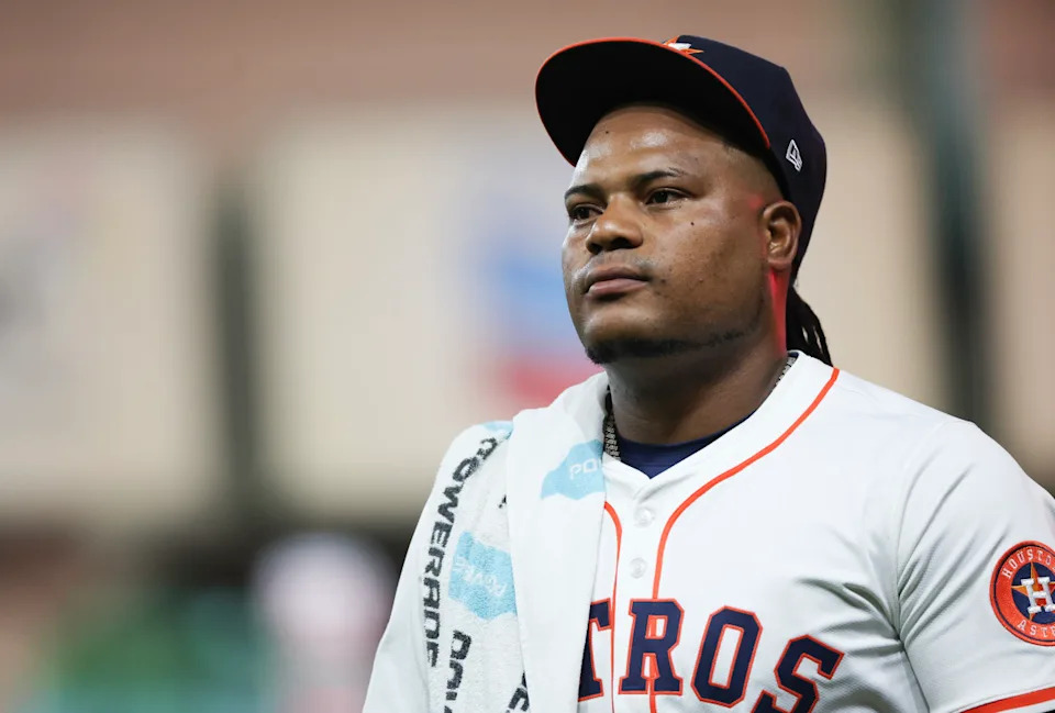 Houston Astros starting pitcher Framber Valdez (59)Thomas Shea-Imagn Images