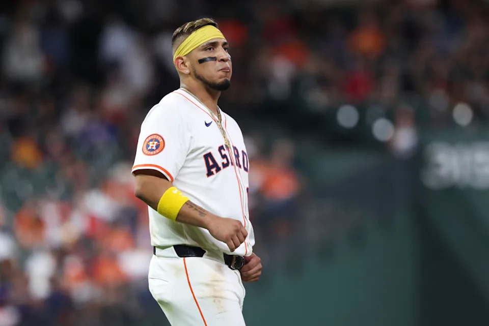 Houston Astros third baseman Isaac Paredes (15) © Troy Taormina-Imagn Images