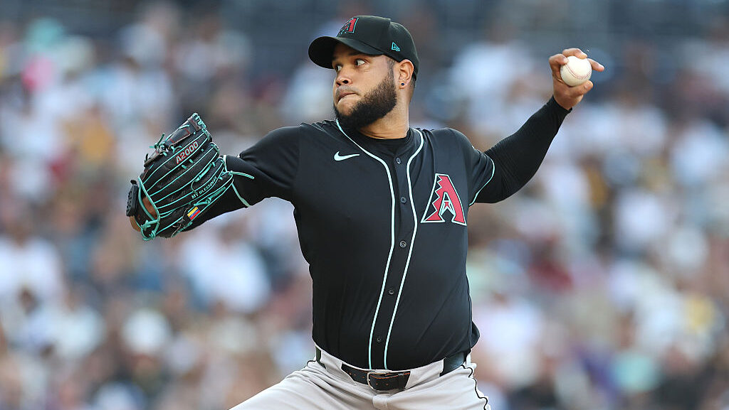 Eduardo Rodriguez during the Diamondbacks' loss to the Padres....