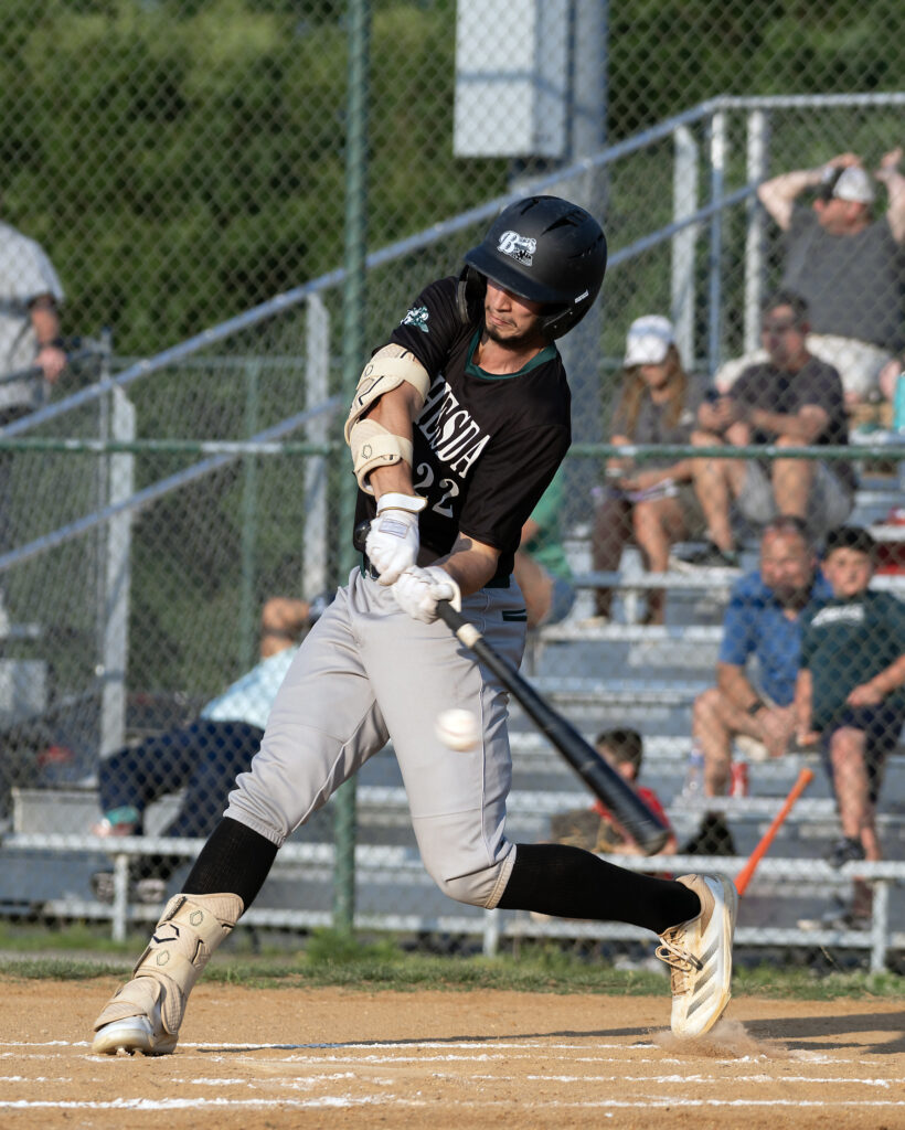 Brett Ott for Bethesda Big Train at bat against Alexandria ACES June 11, 2025. Photo by Mark Briscoe