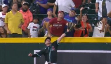 A fan interfered during the Diamondbacks' 4-2 win against the Giants on Monday. He's since been ban...