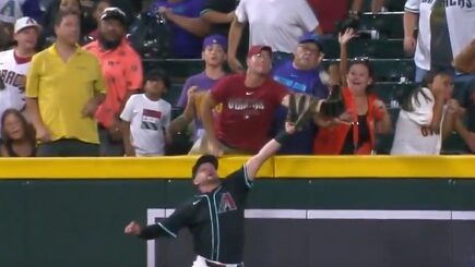 A fan interfered during the Diamondbacks' 4-2 win against the Giants on Monday. He's since been ban...
