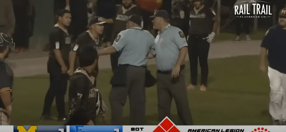 The coach yells about how his wife was thrown on the ground. @MyMilfordTV/YouTube