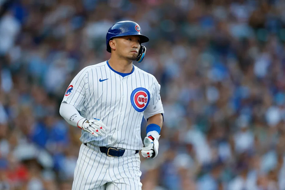 Chicago Cubs designated hitter Seiya Suzuki (27)© Kamil Krzaczynski-Imagn Images