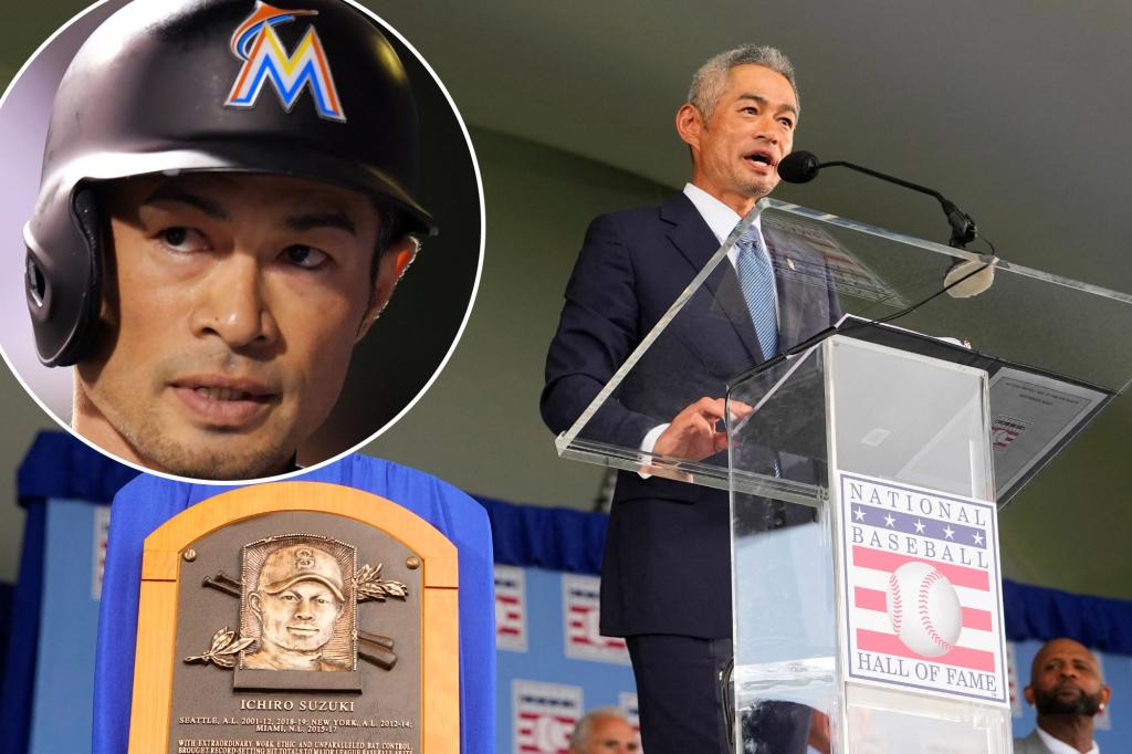 Ichiro delivers savage Marlins joke during Hall of Fame speech