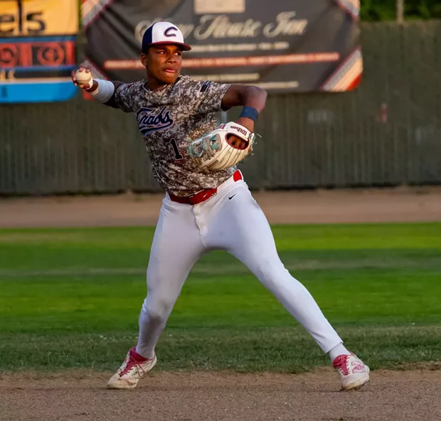 Elijah McNeal on the field for the Crabs. - PHOTO BY MATT FILAR