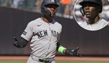 Yankees' Jazz Chisholm out of Subway Series lineup with shoulder issue