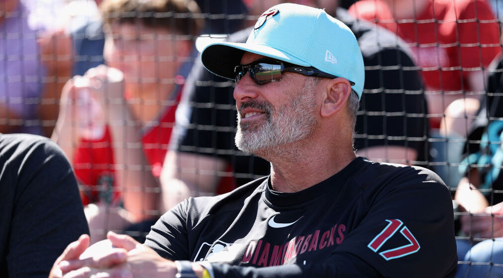 Manager Torey Lovullo #17 of the Arizona Diamondbacks...