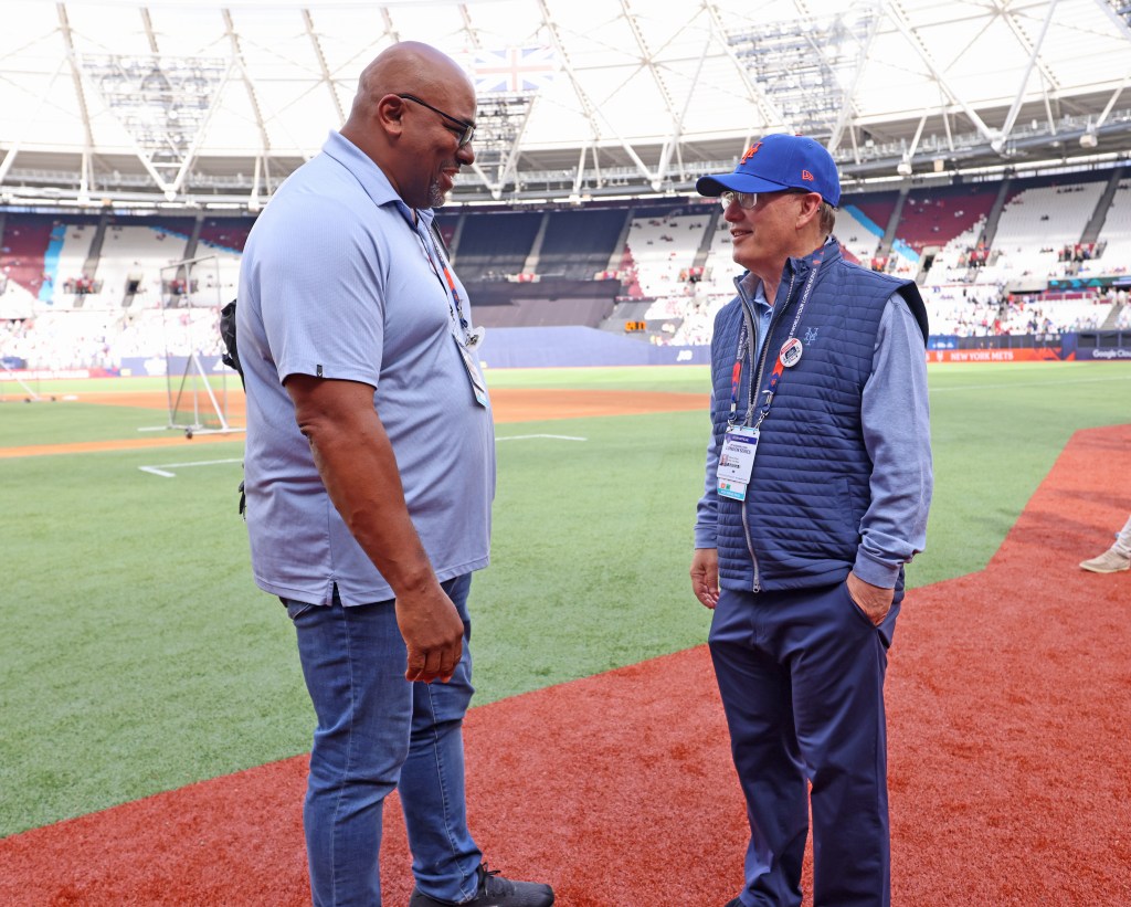 Steve Cohen and Bobby Bonilla at the MLB London Series.