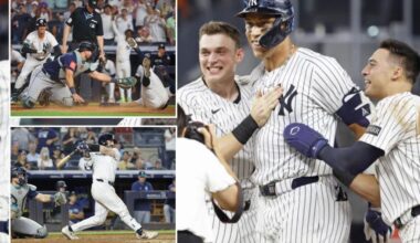 Aaron Judge’s game-ending sac fly, Anthony Volpe’s terrific slide lead Yankees to stunning comeback win over Mariners