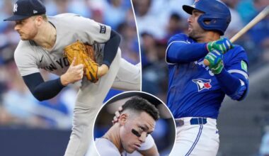 Yankees swept by Blue Jays, fall out of first place as Clarke Schmidt injured