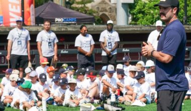 Austin Wells hosts baseball event for youngsters on Yankees' off day