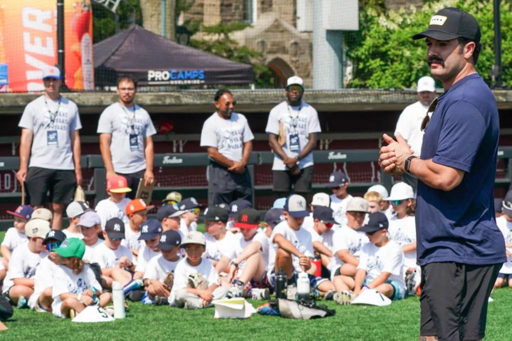 Austin Wells hosts baseball event for youngsters on Yankees' off day