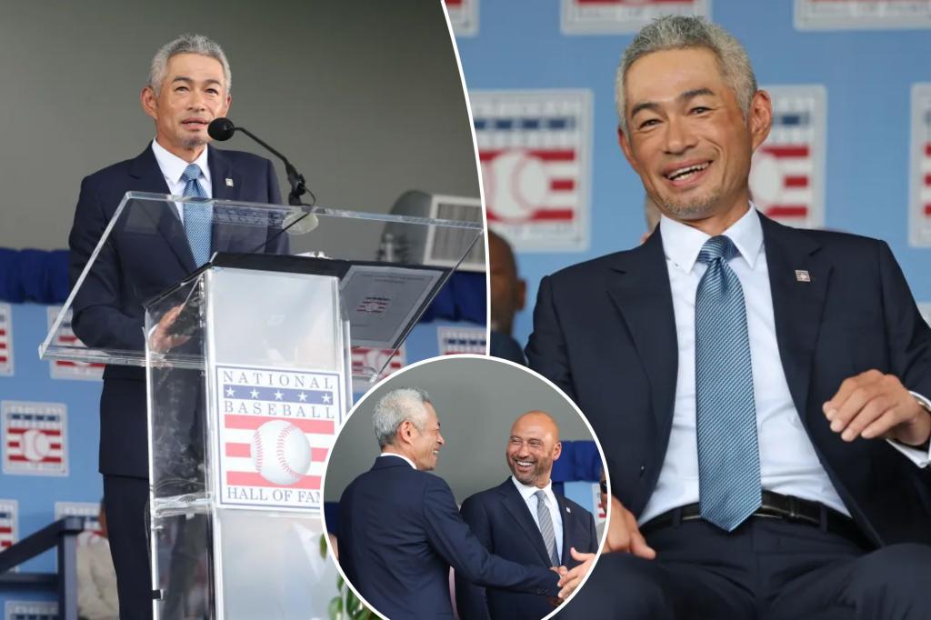 Ichiro Suzuki steals show with witty Hall of Fame speech in English
