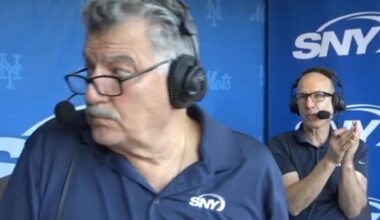Keith Hernandez nearly gets drilled by foul ball in SNY Mets booth