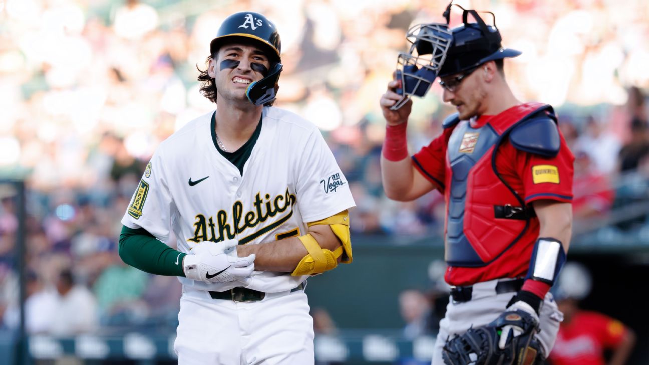 A's SS Jacob Wilson takes batting practice, expected back soon