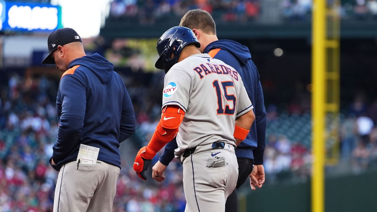 Astros place Isaac Paredes on 10-day IL with hamstring strain