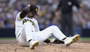 Padres' Cease hit in back of head with 1-hopper, stays in game