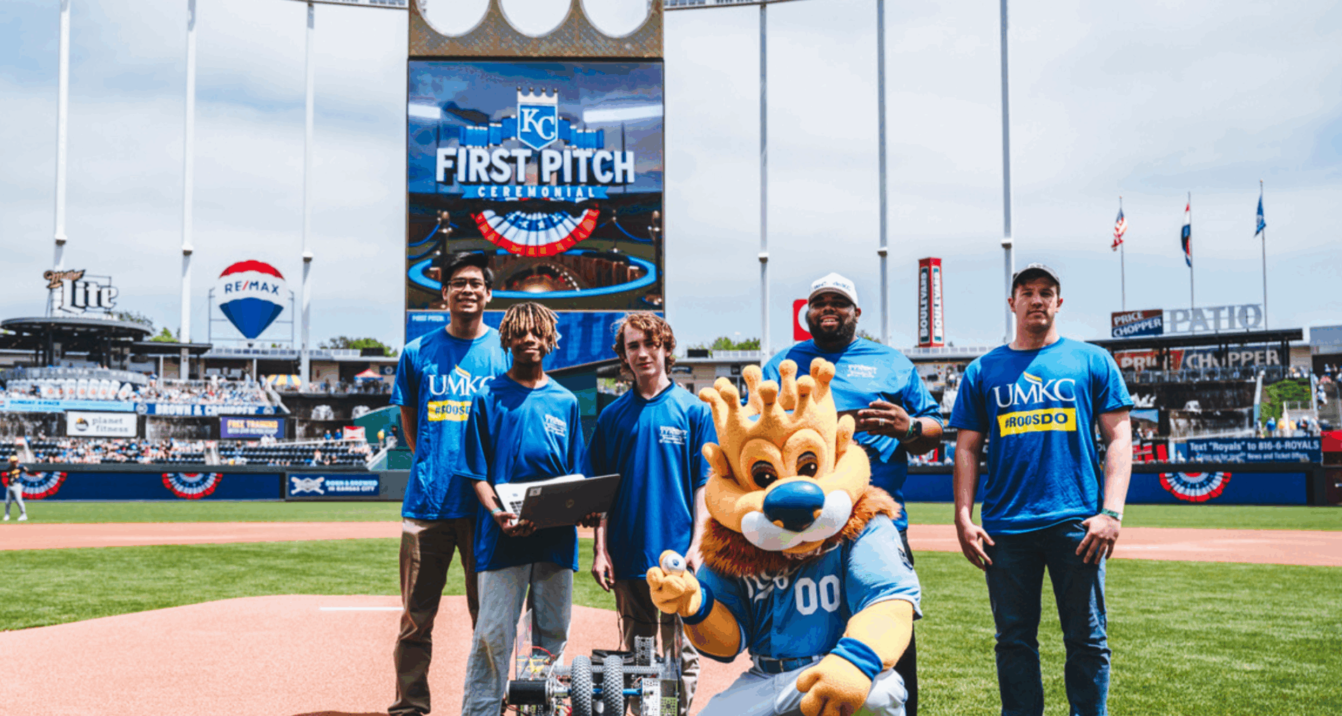 Grand Slam! UMKC Students Help Build a Robot to Throw Royals First Pitch | University of Missouri