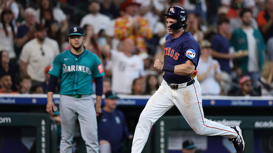 Seattle Mariners Houston Astros Jake Meyers Luis Castillo...