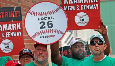 Fenway Park concessions workers go on strike for weekend Red Sox-Dodgers series