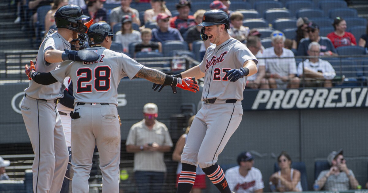 Tigers get 10th-inning homers from Sweeney and Greene