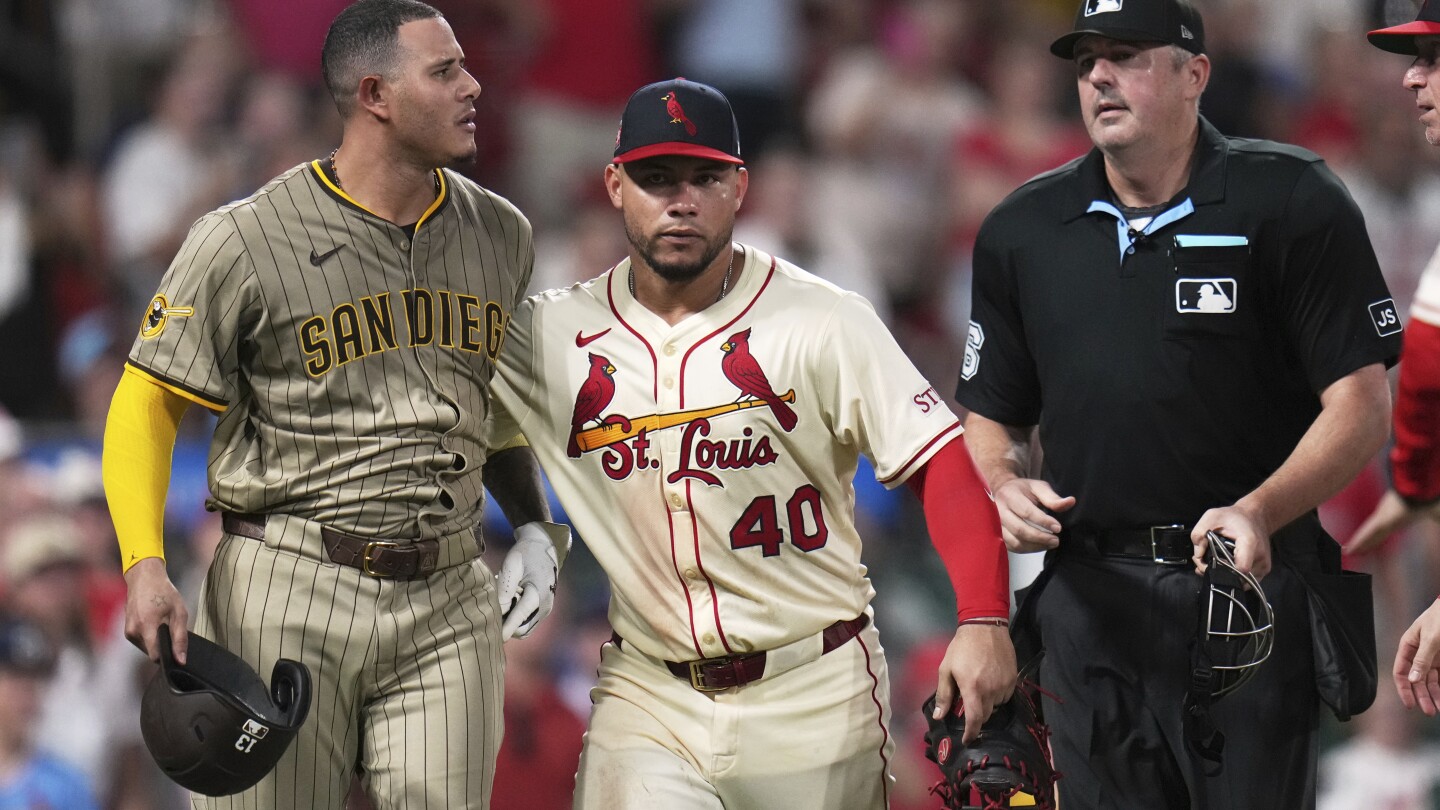 Benches clear in Padres-Cardinals game as Machado and Contreras both get hit twice by pitches
