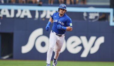 Blue Jays waste 8-run lead, then outlast Yankees 11-9 to tie New York for AL East lead