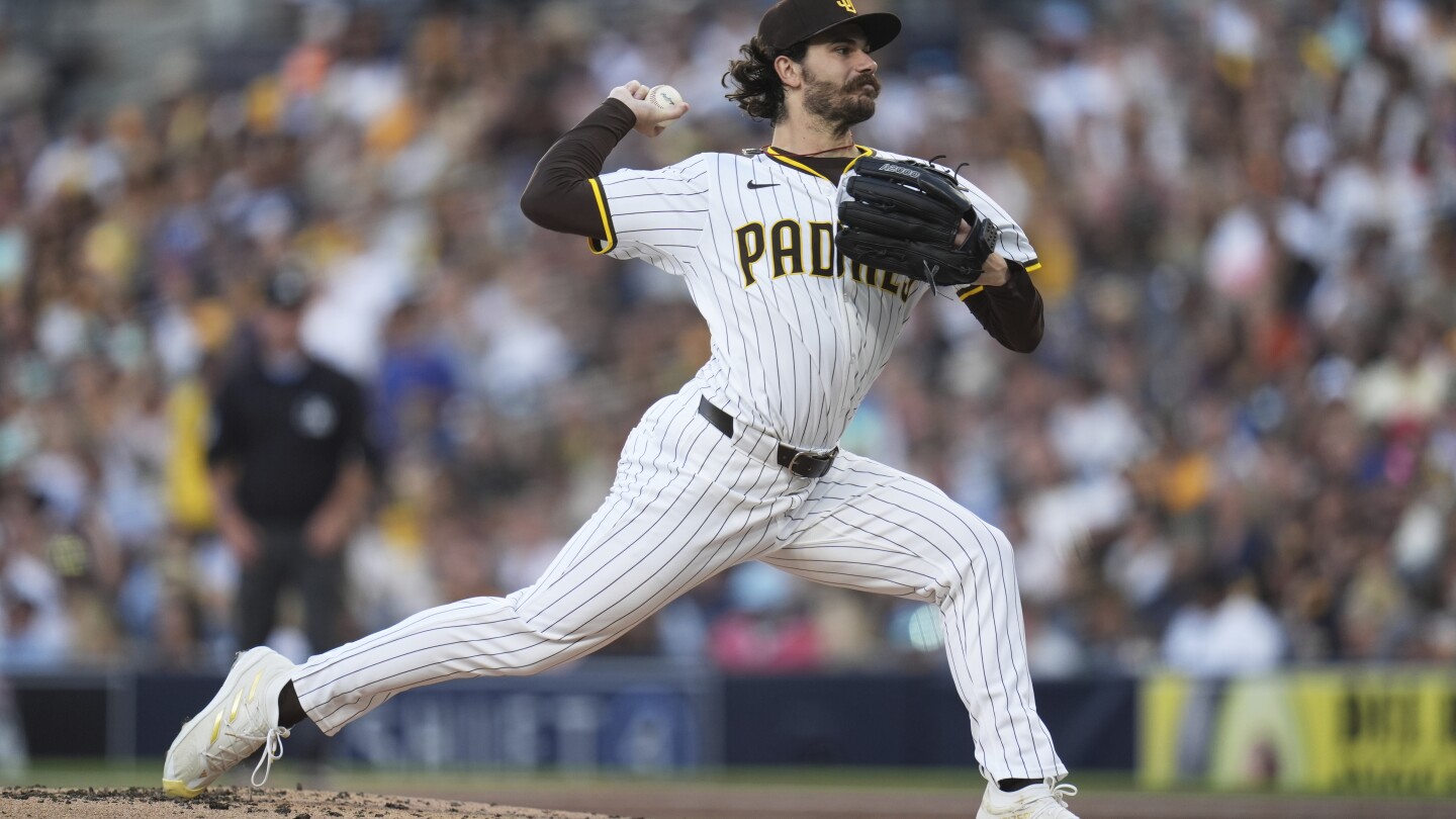 Padres right-hander Cease hit in back of head with 1-hopper, stays in game