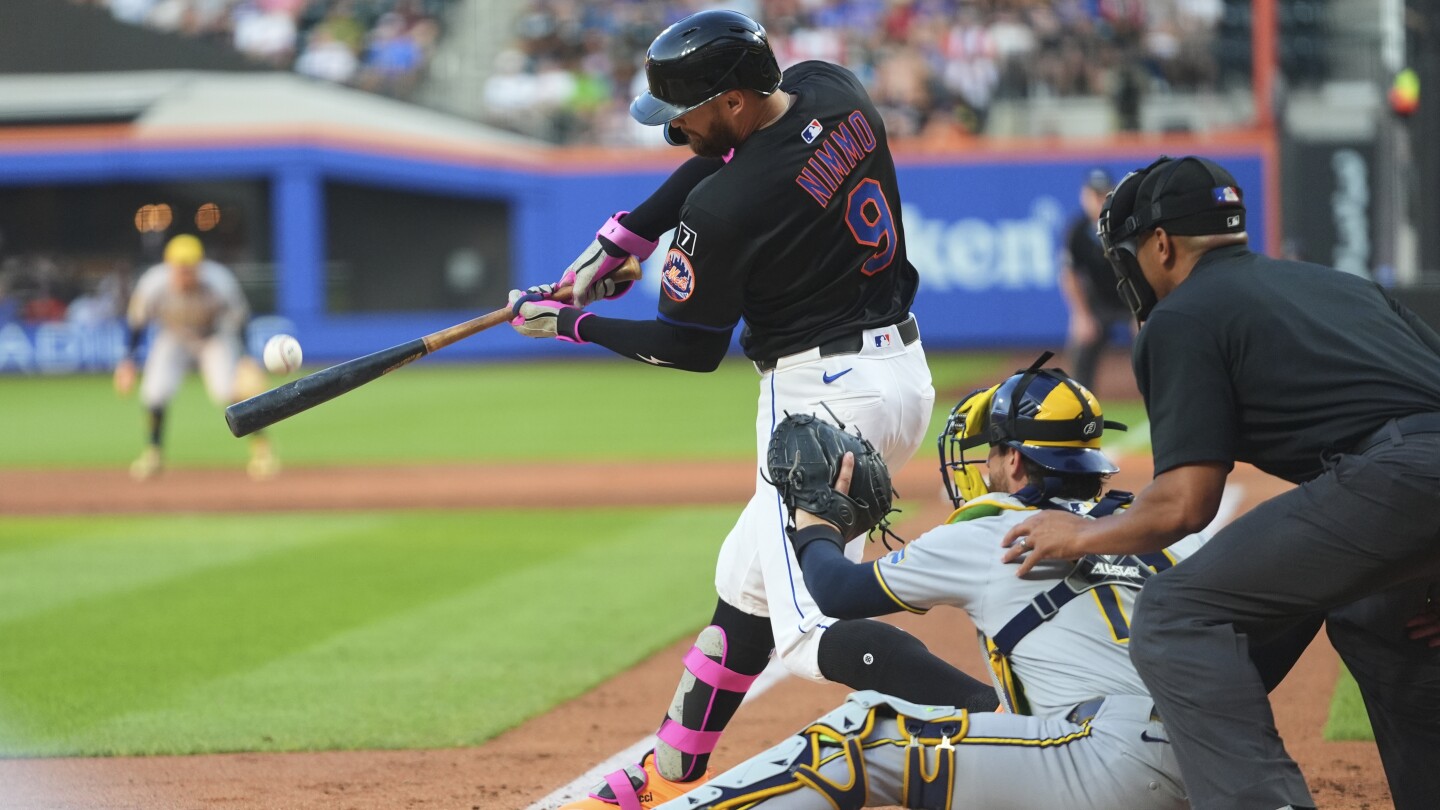 Nimmo and Lindor deliver after lineup change as scuffling Mets beat Brewers to split doubleheader