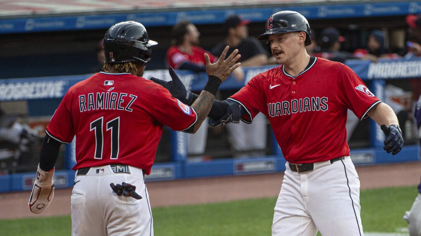 Kyle Manzardo's second career 2-homer game powers Guardians to 10-4 win over Rockies