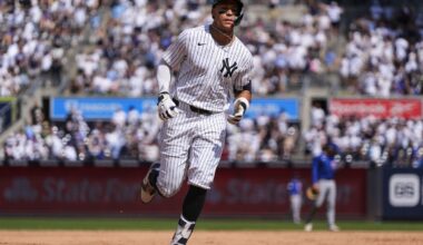 Judge becomes fastest to 350 homers, reaching in 192 games fewer than McGwire