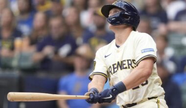 Andrew Vaughn homers in 1st at-bat with Brewers after Rhys Hoskins goes on injured list