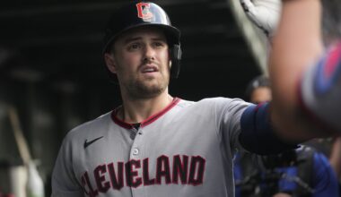 Guardians' outfielder Lane Thomas leaves game with flare up of foot pain