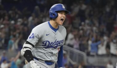 Dodgers' Shohei Ohtani surpasses 50-50 mark with 3 homers vs. Marlins
