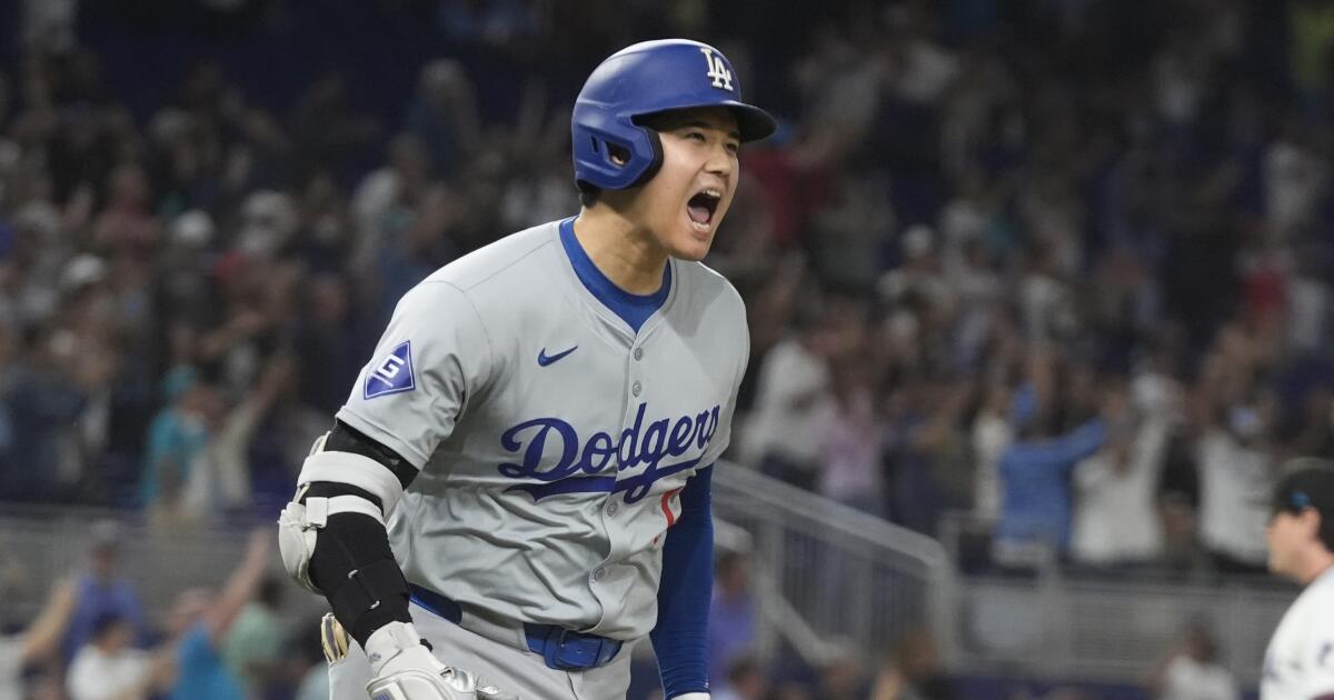 Dodgers' Shohei Ohtani surpasses 50-50 mark with 3 homers vs. Marlins