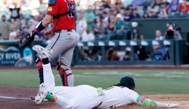 Athletics beat up on the Braves 10-1