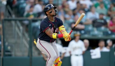 Braves bats awaken with five homers in blowout win over Athletics