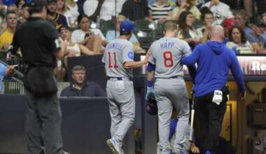 Cubs' Ian Happ says he won't need IL stint after fouling a ball off his shin