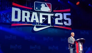 MLB Commissioner Rob Manfred presents the 2025 MLB Draft.