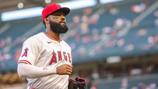Joe Adell #7 of the Los Angeles Angels against the Tampa Bay Rays at Angel Stadium of Anaheim on August 4, 2025 in Anaheim, California.