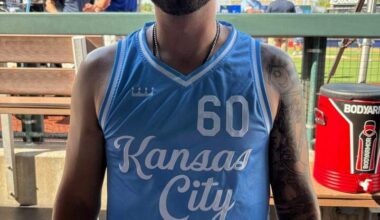 Fans can buy Royals-themed basketball jerseys like ones Bobby Witt Jr. gave team