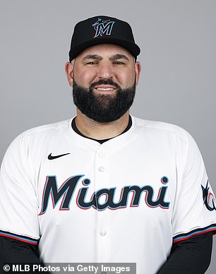Derek Shomon poses during his team's photo day in FFebruary