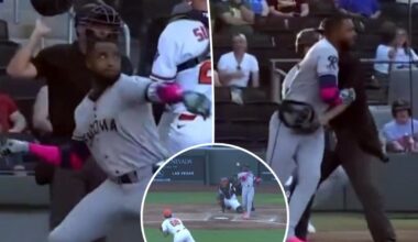 Mariners’ Victor Robles launches bat at pitcher in wild scene as he rehabs injury