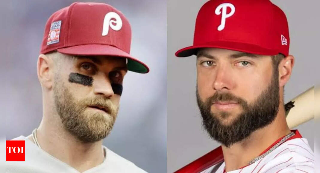 Bryce Harper and Weston Wilson caught in bizarre sexual handshake during Phillies vs Tigers game | International Sports News